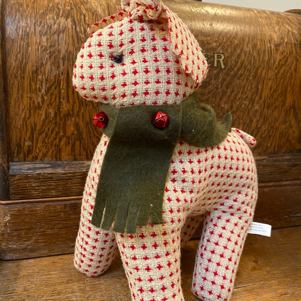 Red and White Checkered Plush Toy